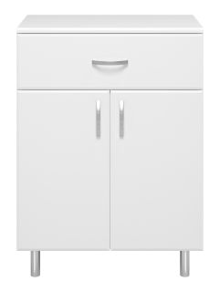 Напольная тумба Misty Люси с бельевой корзиной 60см белый